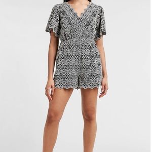 NWT embroidered romper